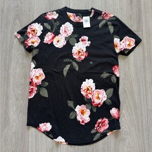 Mens Hollister Co. curved hem longline T-shirt